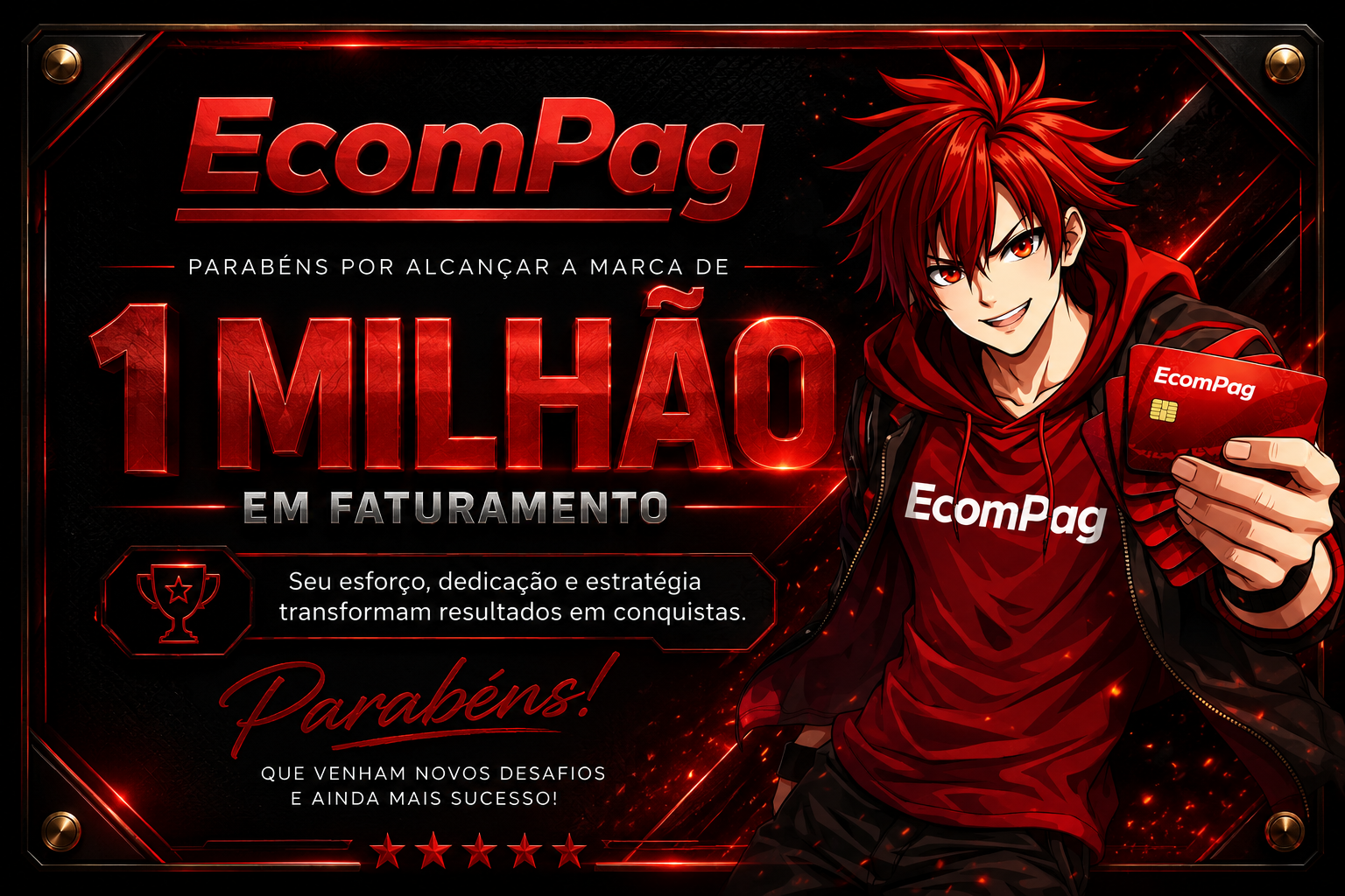 Placa de faturamento de 1 milhão